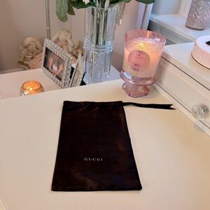 GUCCI sunglasses dust bag.  9” x 5 1/4”.  Like new.